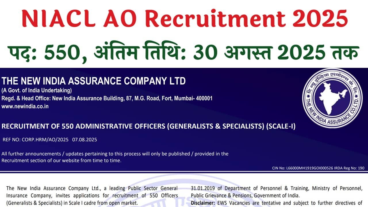 NIACL AO Recruitment 2025