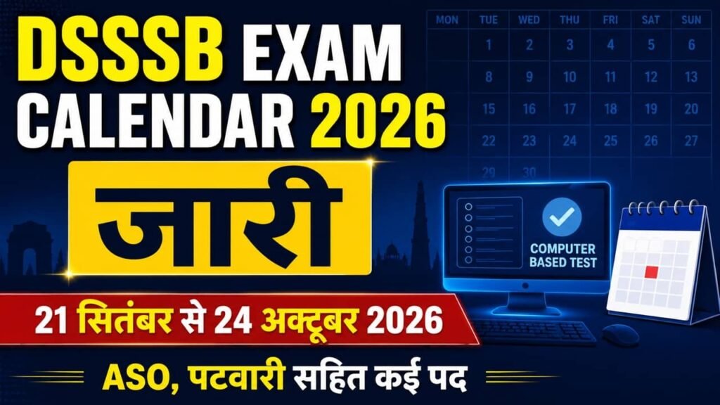 DSSSB Exam Calendar 2026