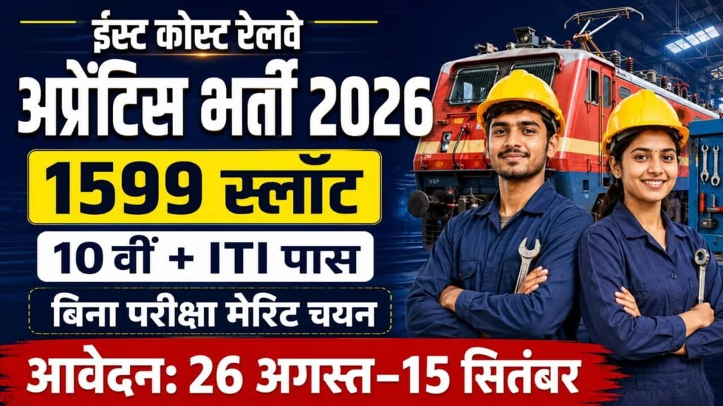 East Coast Railway Apprentice Recruitment 2026