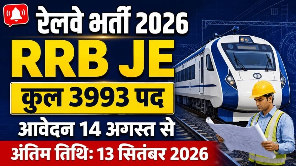 RRB JE Recruitment 2026