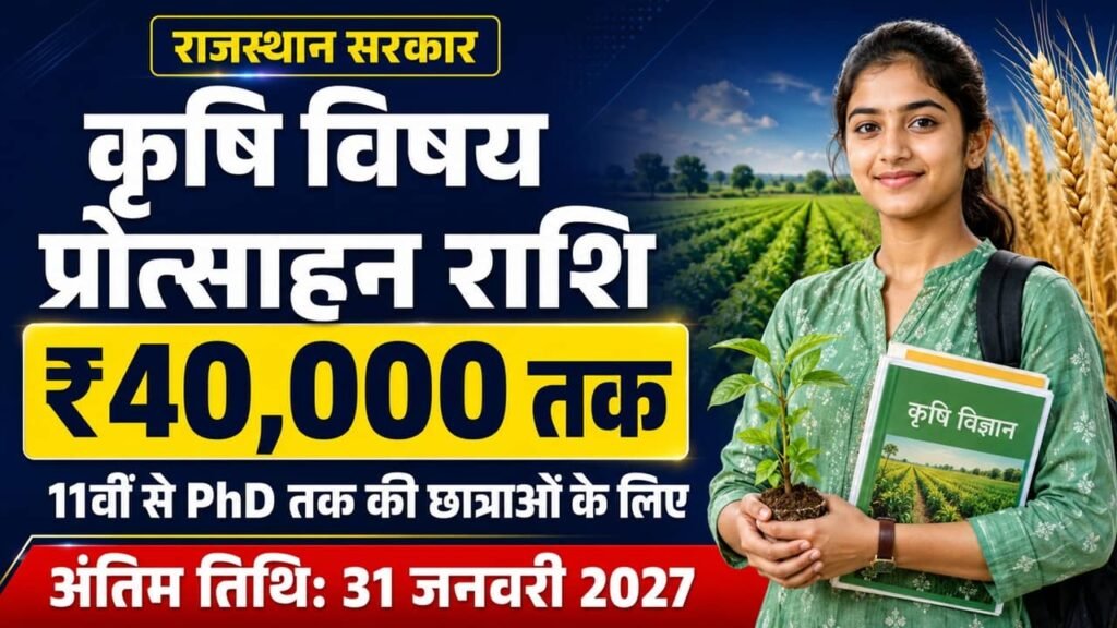 Rajasthan Agriculture Scholarship 2026-27