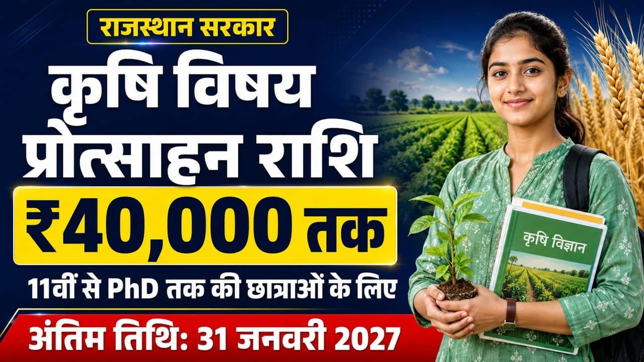 Rajasthan Agriculture Scholarship 2026-27