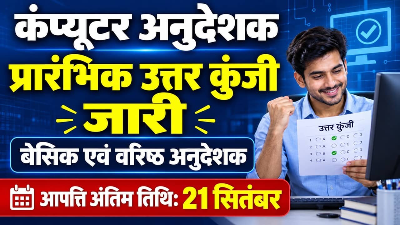 Rajasthan Computer Instructor Answer Key 2026