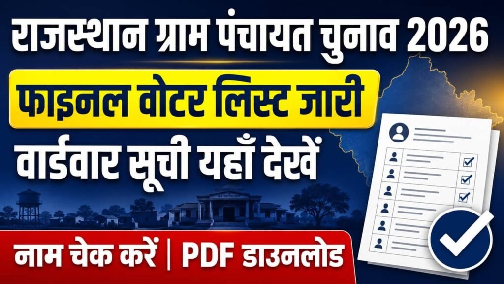 Rajasthan Gram Panchayat Chunav Voter List 2026