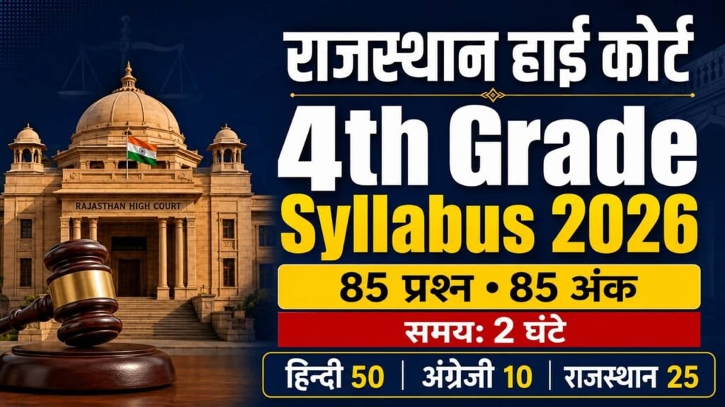 Rajasthan High Court 4th Grade Syllabus 2026