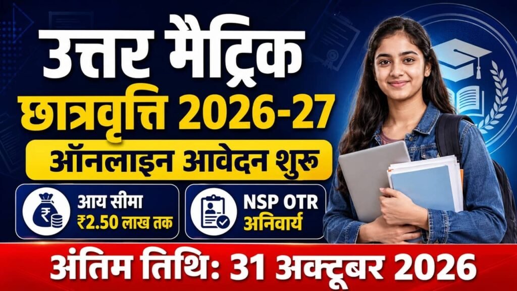 Rajasthan Uttar Matric Scholarship 2026-27