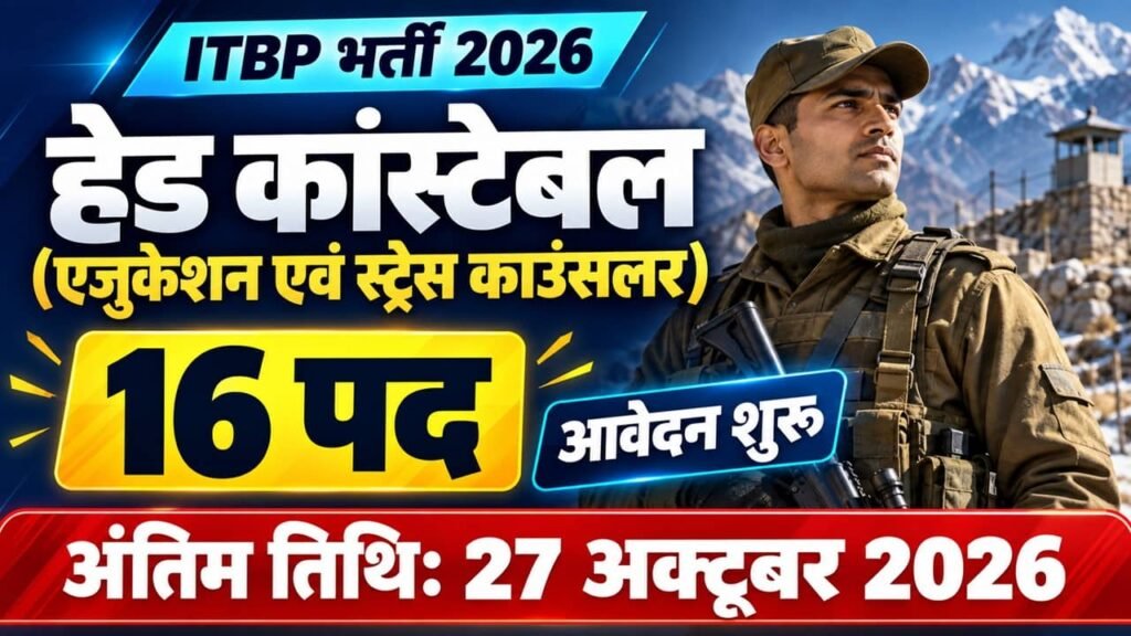 ITBP Head Constable Recruitment 2026