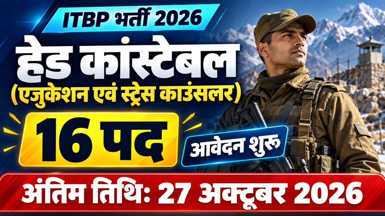 ITBP Head Constable Recruitment 2026