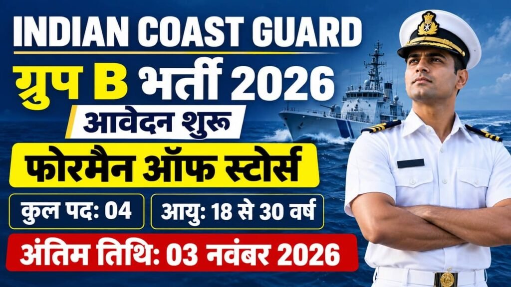 Indian Coast Guard Group B Recruitment 2026