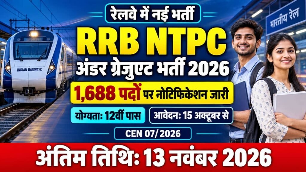 RRB NTPC Under Graduate Recruitment 2026