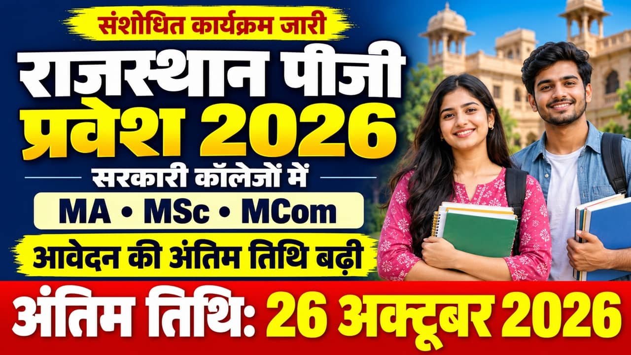 Rajasthan PG Admission 2026