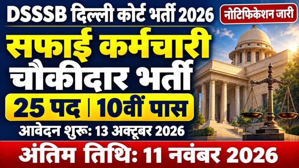 DSSSB Delhi Court Recruitment 2026