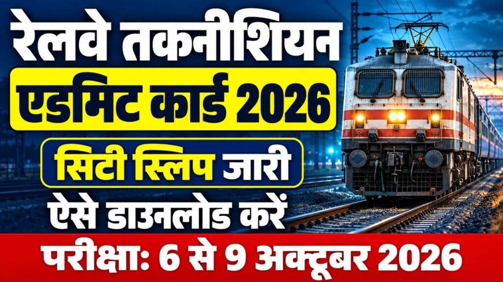 Railway Technician Admit Card 2026