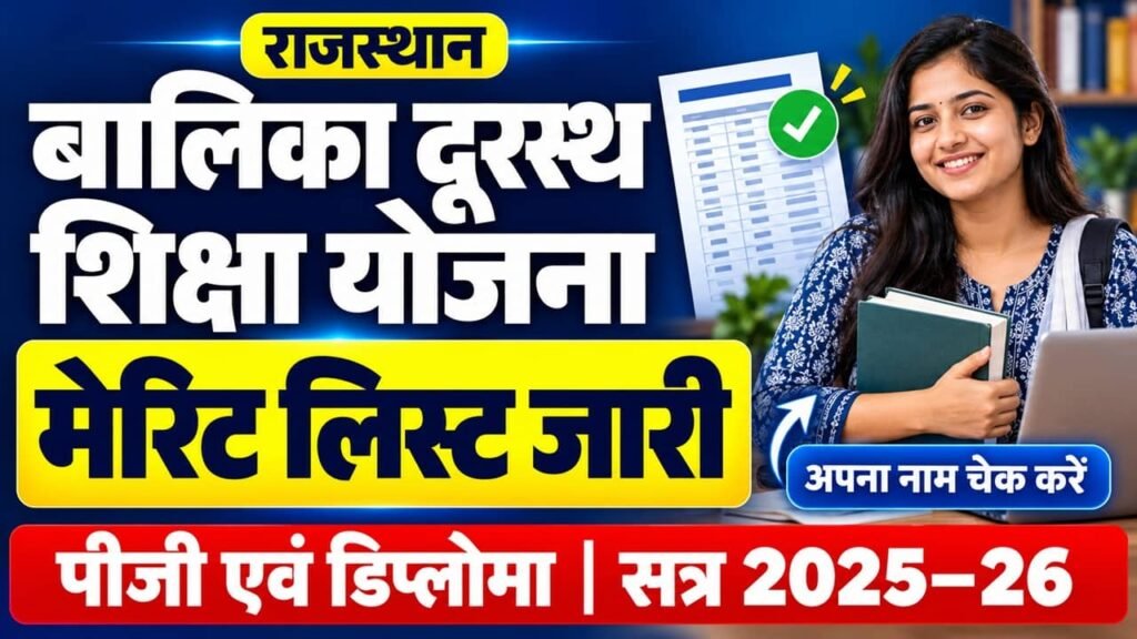 Rajasthan Balika Durasth Yojana Merit List 2026